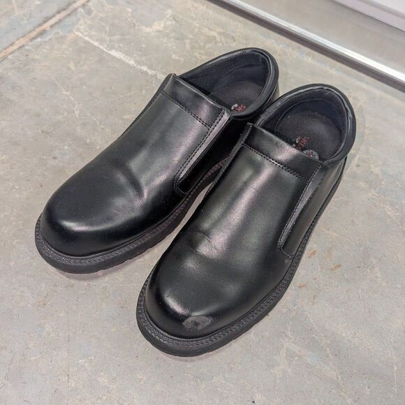 Skechers Men\'s Size 11‎ Slip Resistant Heavy Leather Slip On Black Kitchen Shoes main image 5